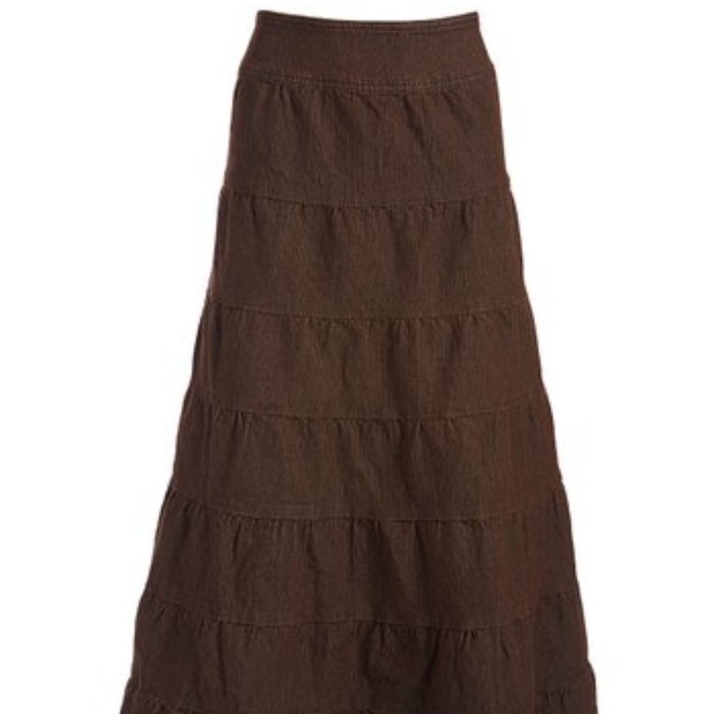 Brown Peasant Skirt - Women